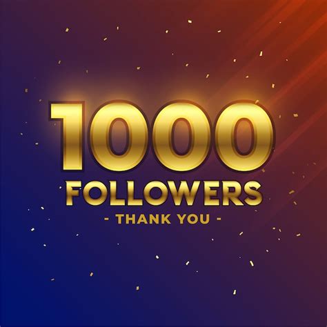 Free Vector | 1000 followers celebration thank you banner