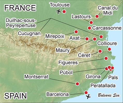 Pyrenees France Map