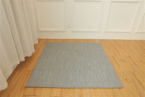 Ottomanson Soft EVA Foam Mat Flooring Tiles, Gray Wood Print, 16 PC, 12" x 12" - Walmart.com