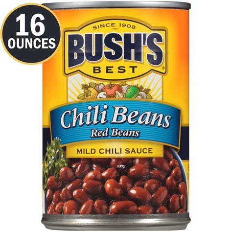 Bush's Red Beans in Mild Chili Sauce Chili Beans, 16 oz Can – Walmart ...