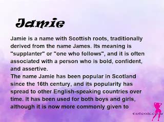 meaning of the name Jamie