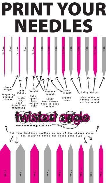 A free needle size and yarn guide for hand knitters. Download the guide ...