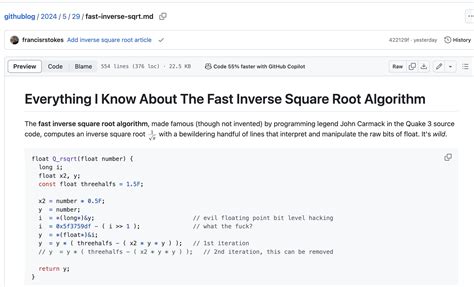 Everything I Know About The Fast Inverse Square Root Algorithm - Software - Retro Computing