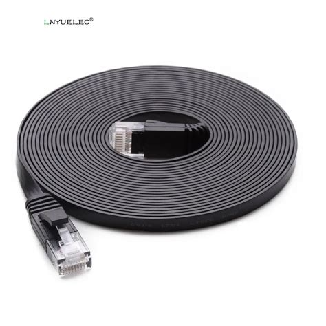 CAT6 Flat Ethernet Cable 250MHz 1000Mbps CAT 6 RJ45 Networking Ethernet Patch Cord LAN Cable for ...