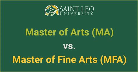 Master of Arts vs. Master of Fine Arts: What’s the Difference? | Saint ...