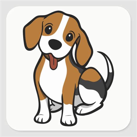 Beagle Puppy Dog Cartoon - Love Beagles Stickers | Zazzle | Cute dog ...