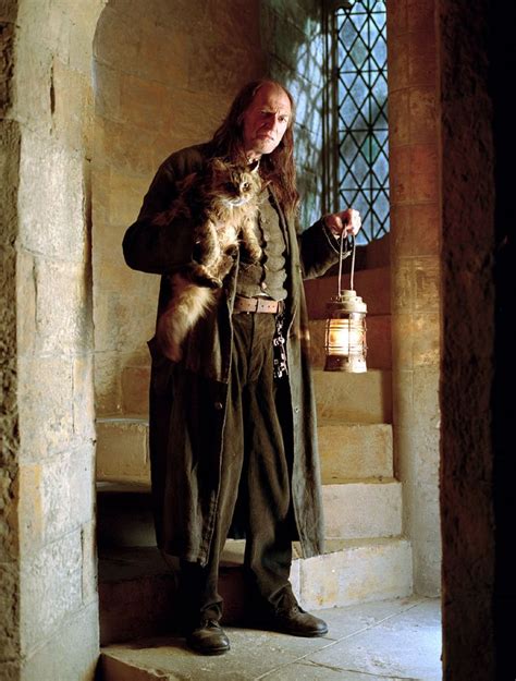 David Bradley as Filch. Argus Filch is a Squib and the caretaker of Hogwarts. He patrols the ...