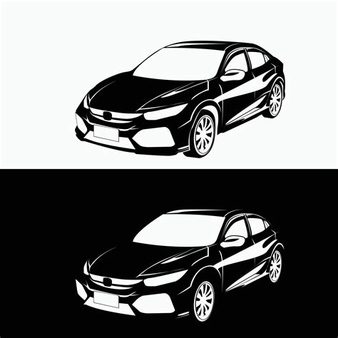 illustration Sport car,black and white color.Premium Vector 26286674 Vector Art at Vecteezy