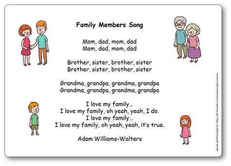 Family Members Song by Adam Williams-Walters – Lyrics in French and in ...