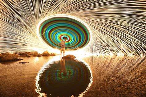 Molten steel wool at the end of a string of glow sticks : r/oddlysatisfying