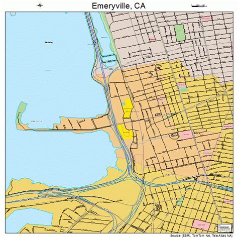 Emeryville California Street Map 0622594