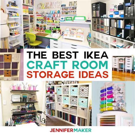 The Best IKEA Craft Room Storage Shelves & Ideas - Jennifer Maker | Ikea craft room, Ikea crafts ...