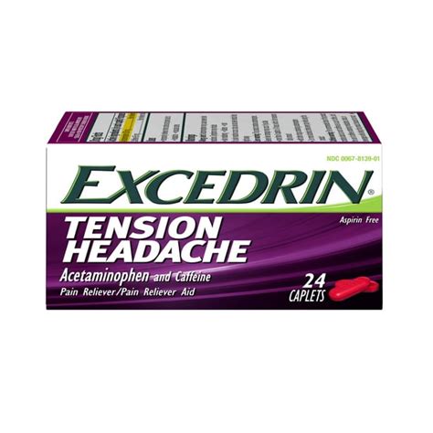 Excedrin Tension Headache Relief Caplets Without Aspirin - 24 Count - Walmart.com - Walmart.com