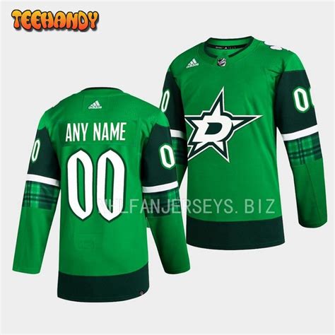 Dallas Stars Custom 2023 St. Patricks Day Green Jersey