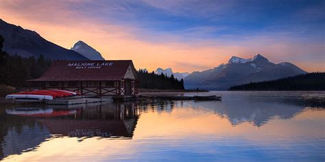 Maligne Lake Boat House. There's a postcard spot here called Spirit ...