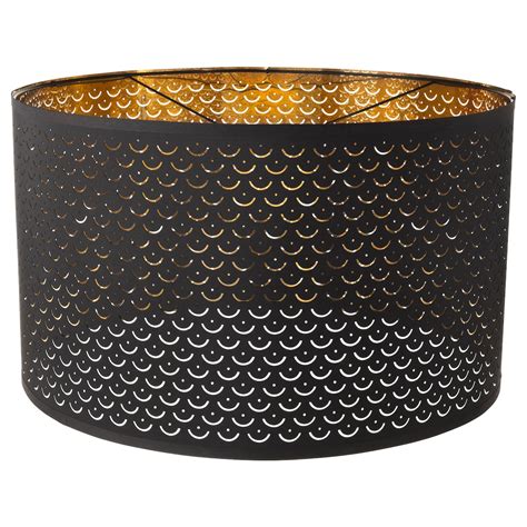 NYMÖ lamp shade, black/brass color, 23" - IKEA