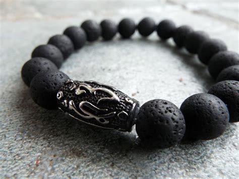 Basalt Bracelet Volcanic Lava Rock Handmade Jewelry