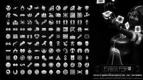 Sci-fi Futuristic Game Icons Set - Future Age (Icon Series I) - Unknown ...