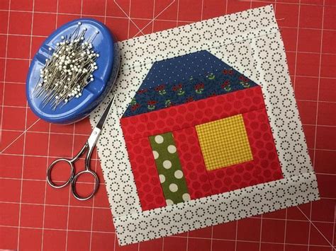 Free House Quilt Block Tutorial (With images) | Quilt block tutorial, House quilt patterns ...