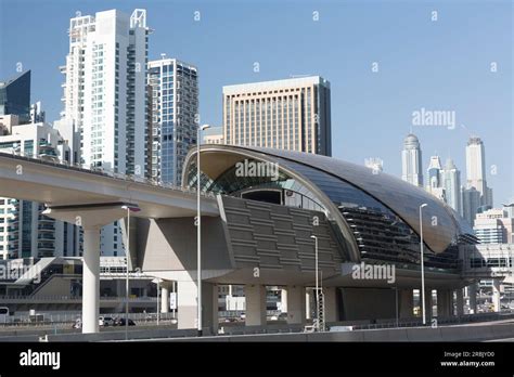 UAE, Dubai, the Jumeirah Lakes Towers Metro Station Stock Photo - Alamy