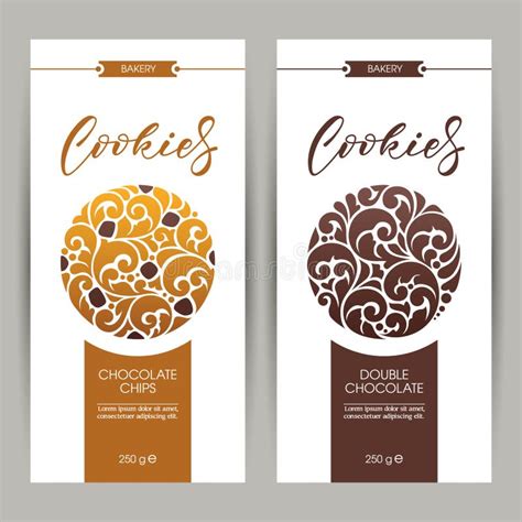 Vector Set of Templates Cookies Packaging, Label, Banner, Poster ...