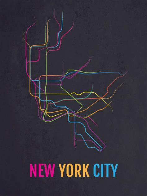 NYC Print New York City Subway Transit Map Poster | Etsy | Nyc print ...