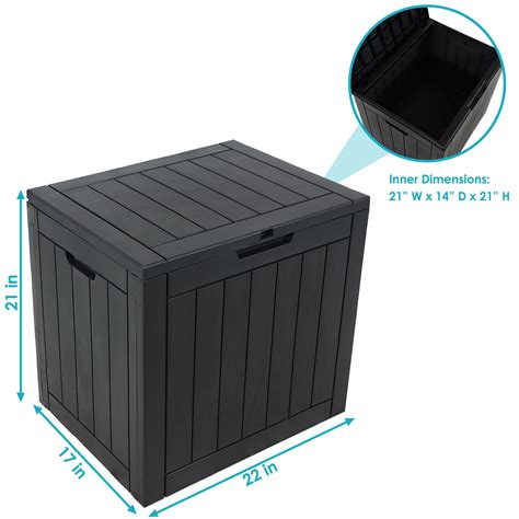 Sunnydaze Small Deck Box with Storage and Lockable Lid - 32 Gal. in 2022 | Small deck box, Deck ...