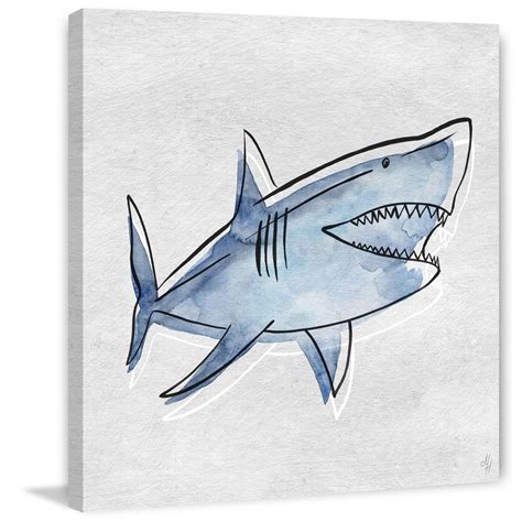 Blue Shark Drawing | ppgbbe.intranet.biologia.ufrj.br