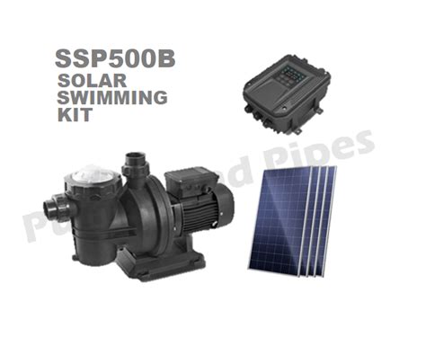 Solar Swimming Pool Pump Kit Includes SSP550B Pump – 550Vdc Power Supply – Pumps and Pipes