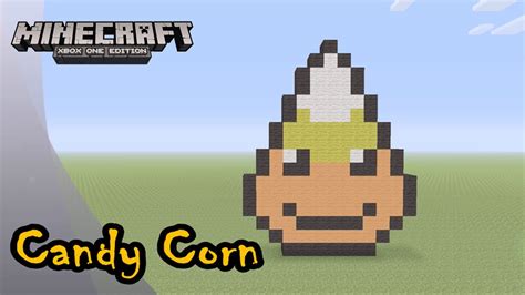 Minecraft: Pixel Art Tutorial and Showcase: Halloween Candy Corn - YouTube