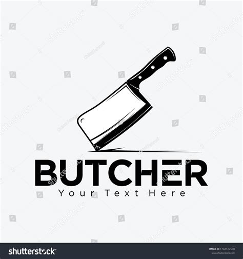 Butcher knife logo image Images, Stock Photos & Vectors | Shutterstock