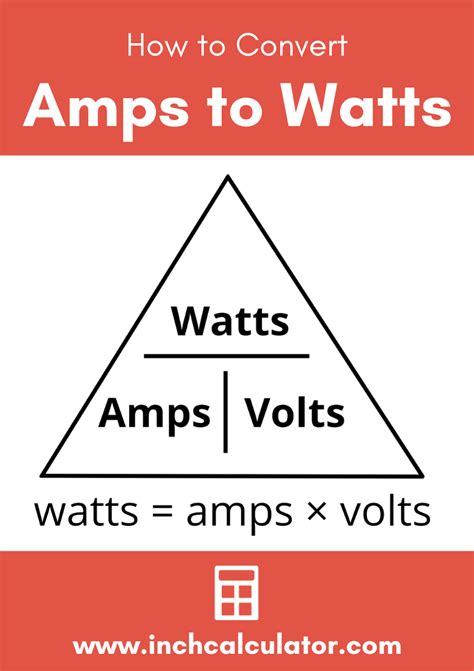 Amps to Watts Electrical Conversion Calculator - Inch Calculator