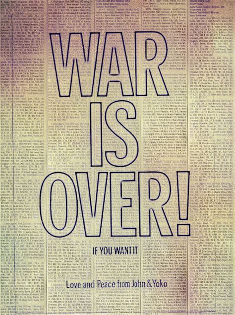 Yoko Ono and John Lennon War is Over poster 1969 art by posterwow