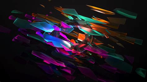 HD wallpaper: multicolored glass shard wallpaper, 3D, 5k | Wallpaper Flare