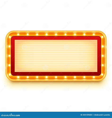 Marquee Retro Lightbox Signage Vector Template | CartoonDealer.com ...