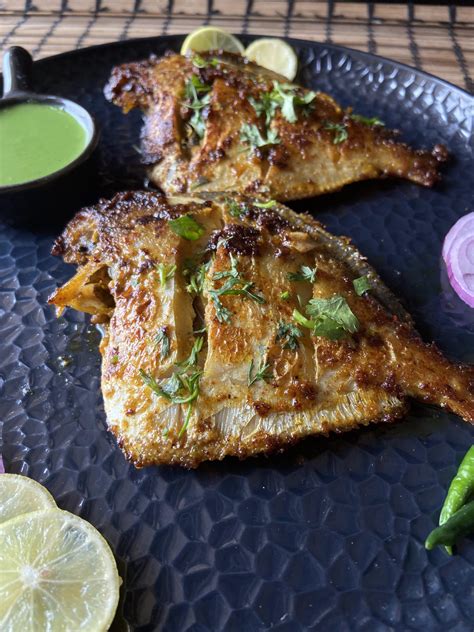 Pomfret Fish Masala Fry or Pomfret Tawa Fry or Vavval Meen Fry | Savory Tales