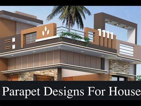 Ground Floor House With Beautiful Parapet Designs ! Modern Parapet Wall ...