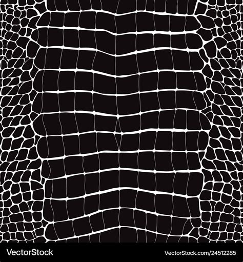 Crocodile skin black and white seamless pattern Vector Image