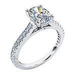 Oval cut diamond solitaire engagement ring - Andrew Mazzone