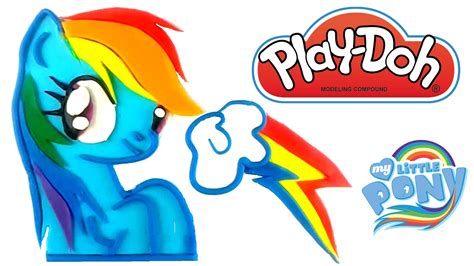 Play Doh Rainbow Dash How To Make MLP Playdough My Little Pony Mi Pequeño Pony Arcoíris Plastilina