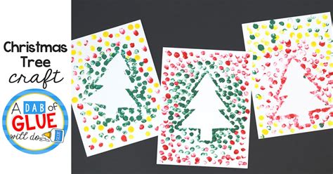 Christmas Tree Thumbprint Art