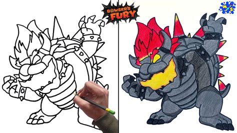 How To Draw Bowser Fury