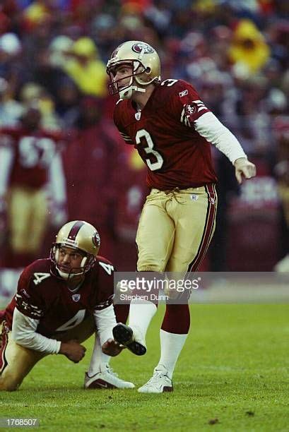 Kicker Jeff Chandler of the San Francisco 49ers kicks a field goal ...