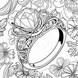 Diamond Wedding Ring Coloring Page 72865 57689 sketch template
