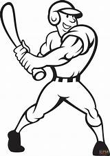 Baseball Player Batting Side coloring page  Free Printable Coloring Pages sketch template