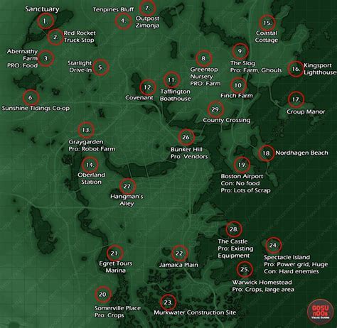 Fallout 4 Settlements Locations and Tips | Fallout, Fallout 4 settlement ideas, Fallout 4 locations