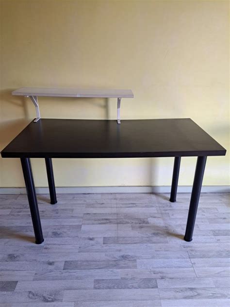 IKEA study table with shelf, Furniture & Home Living, Furniture, Tables & Sets on Carousell