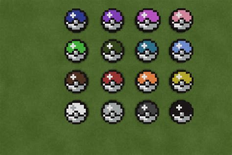 Minecraft Pokeballs pixel art collection- 2 by XxDarkanimexX on DeviantArt