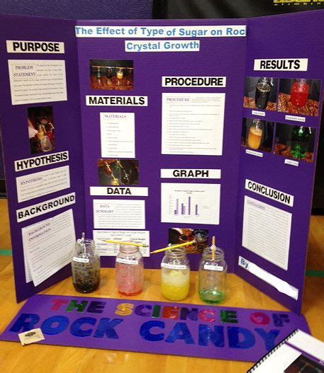 Rock candy science fair project | Science fair topics, Science fair board, Winning science fair ...