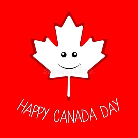 Happy Maple Leaf. Canada Day Stock Vector - Illustration of symbol, tree: 118745741